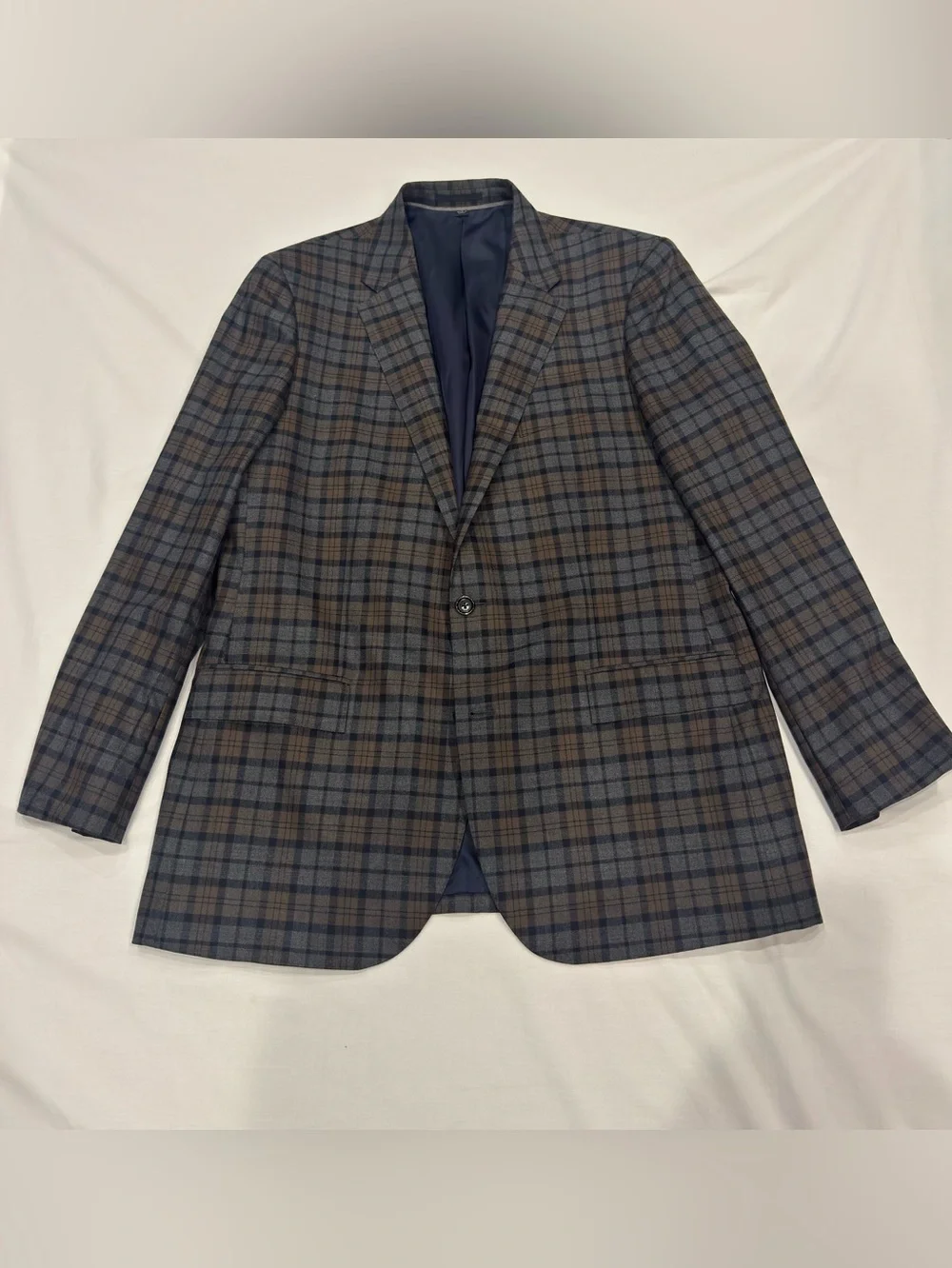 J.Crew Ludlow Men's Plaid Sport Coat in Blue and Brown